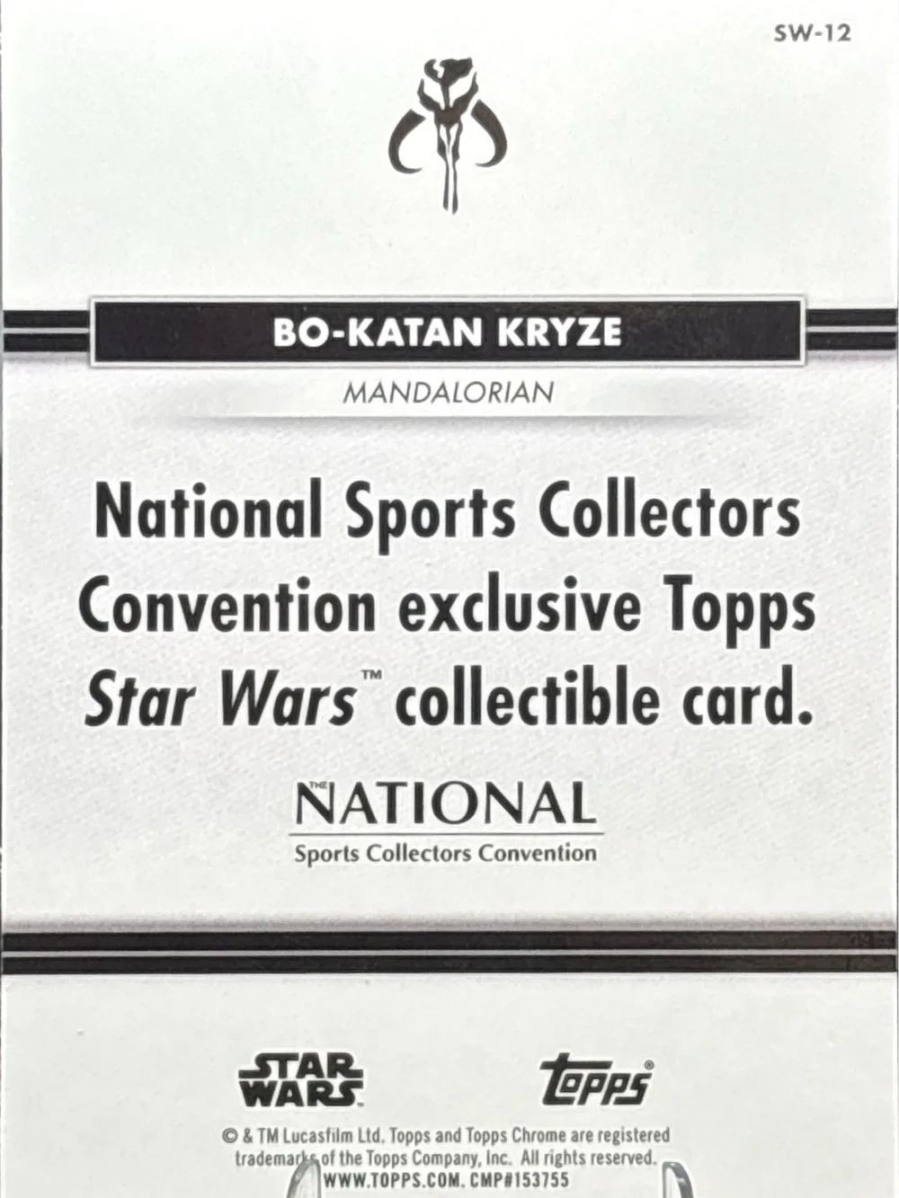Topps Star Wars Bo-Katan Kryze Card — Nationals LE Print Holo Foil